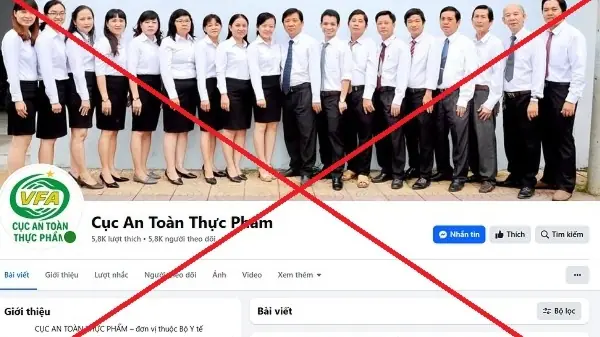 Cảnh báo mạo danh Cục An toàn thực phẩm trên Facebook